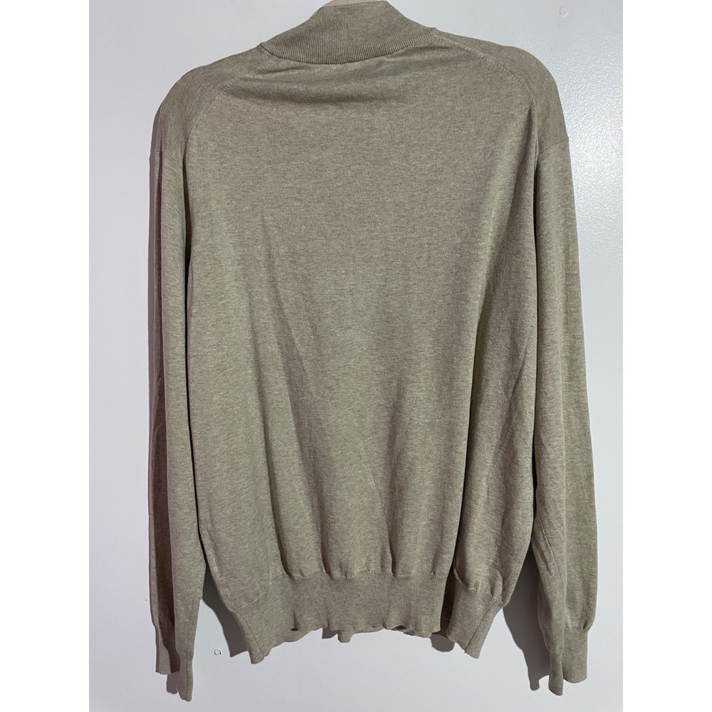 Peter Millar Sweater‎ Mens L Beige Pima Cotton Silk Cashmere Preppy Academia - Picture 2 of 9